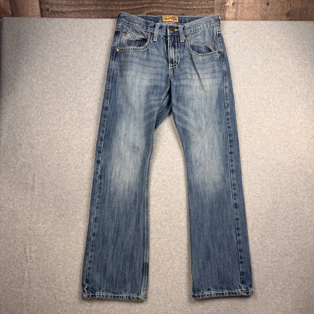 Wrangler 20X Jeans Mens 28x30 Bootcut Distressed Western Cowboy Rodeo 1042MWXLB